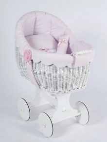 Moisés Mimbre Blanco Colección Dulce Rosa