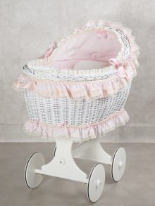 Moisés Mimbre Blanco Colección Barroca Rosa