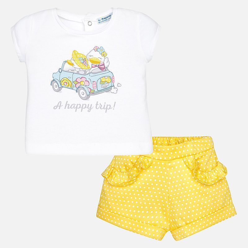 Mayoral Conjunto de Short y Camiseta para Bebé Niña Mayoral Conjunto de Short y Camiseta para Bebé Niña