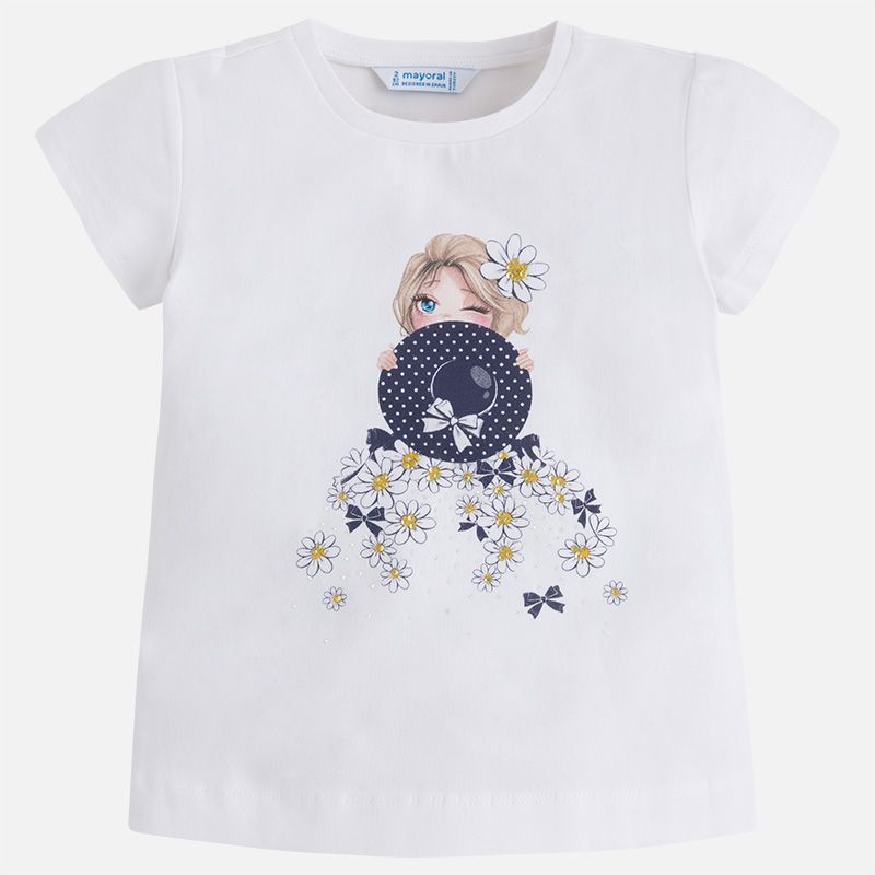 Mayoral Camiseta de Manga Corta Para Niñas 3032 Mayoral Camiseta de Manga Corta Para Niñas 3032