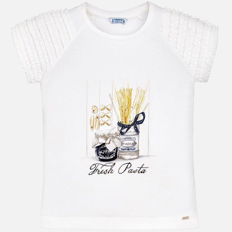 Mayoral Camiseta Manga Corta Para Niñas Pasta Mayoral Camiseta Manga Corta Para Niñas Pasta