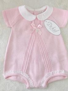 Pelele para Bebé Niña Punto Rosa