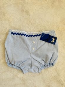 Pantalón-Cubrepañal para Bebé Niño Celeste a Rayas