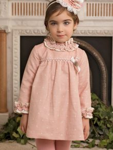 Dolce Petit Vestido Rosa Empolvado Encaje 2201/V