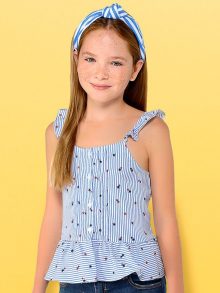 Blusa tirantes espalda cruzada niña 6111