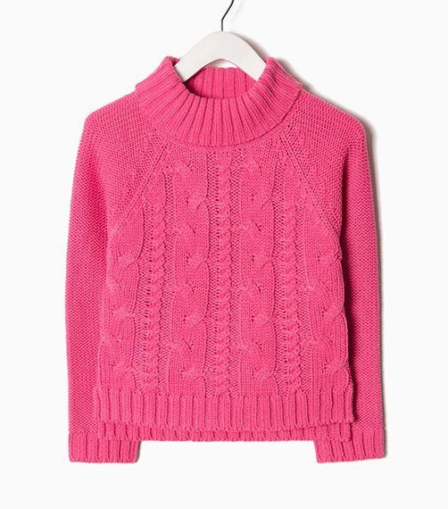 Jersey para Niña cuello Alto Fuxia Jersey para Niña cuello Alto Fuxia