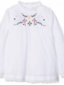 Zippy Blusa para Niña Blanca con bordado