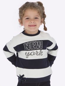 Sudadera niña MAYORAL rayas color marino 4401