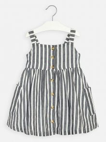 Mayoral Vestido Rayas Lino Niña 3944